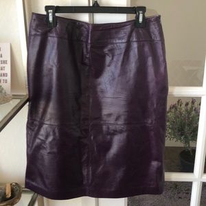 Eggplant Leather skirt from Paris